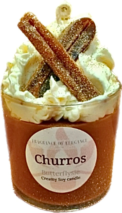 Churros Pastry Dessert Candle