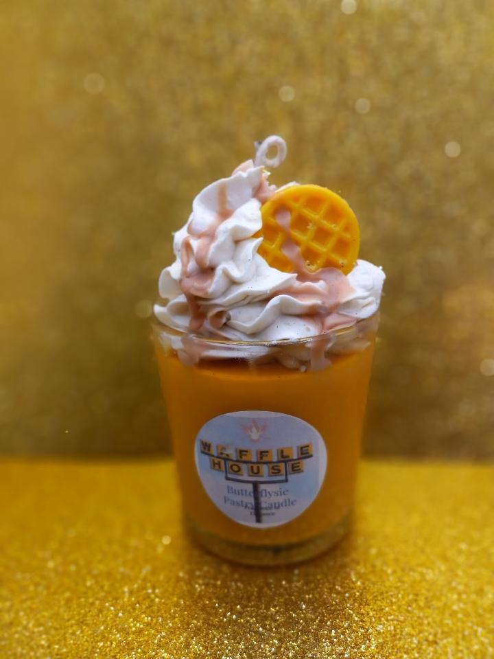 Waffle Syrup Pastry Dessert Candle inspired by the Waffle House