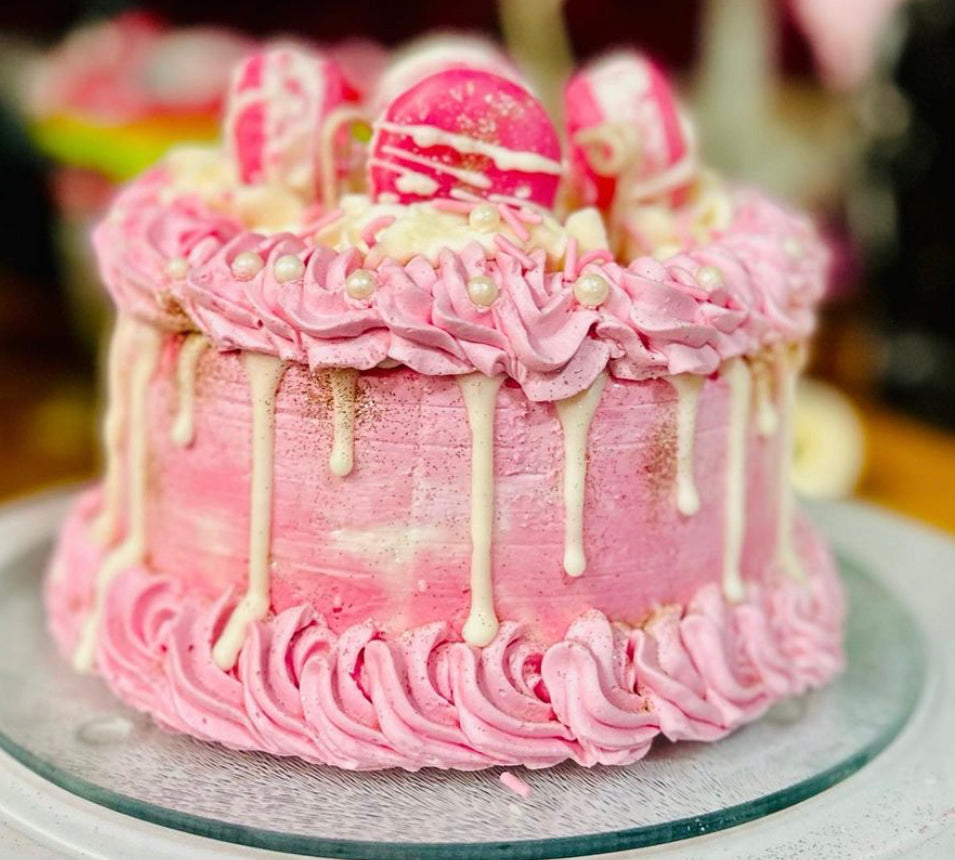 Strawberry cookie cake candle