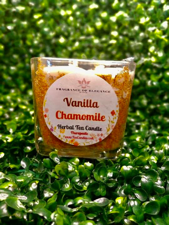 Vanilla Chamomile Herbal tea candle - Fragrance of Elegance