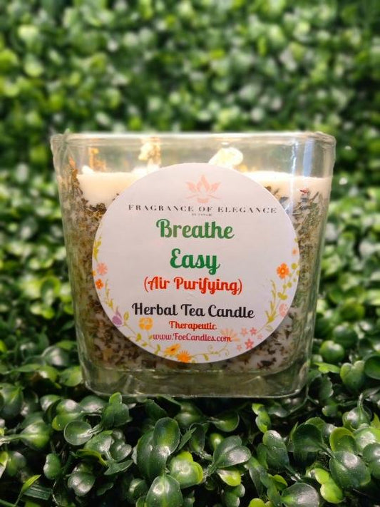 Breathe Easy (air purifying) Herbal Tea candle - Fragrance of Elegance