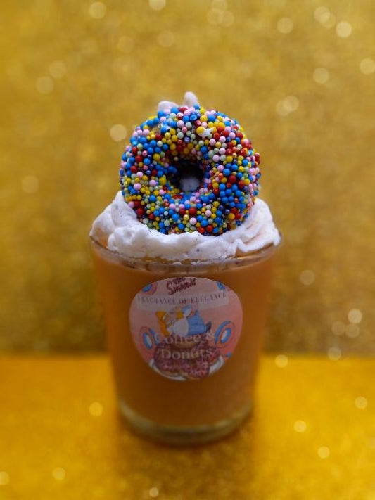 Coffee and Donuts Pastry Dessert Candle