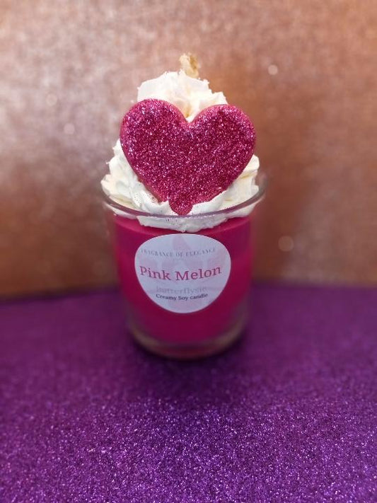 Pink Melon Pastry Dessert Candle