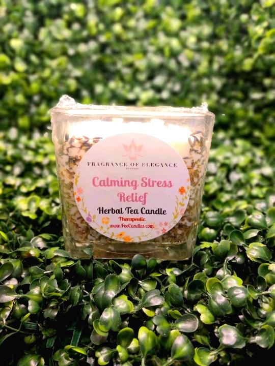 Stress Relief Herb Tea candle - Fragrance of Elegance